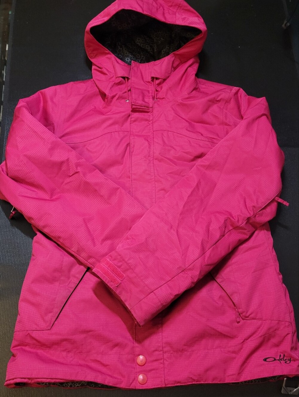 Oakley Y2K Women's Ski Snowboard Jacket Large Hot Pink Loose Fit Insulated